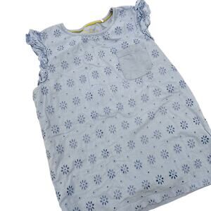 Mini Boden Blue Embroidered top